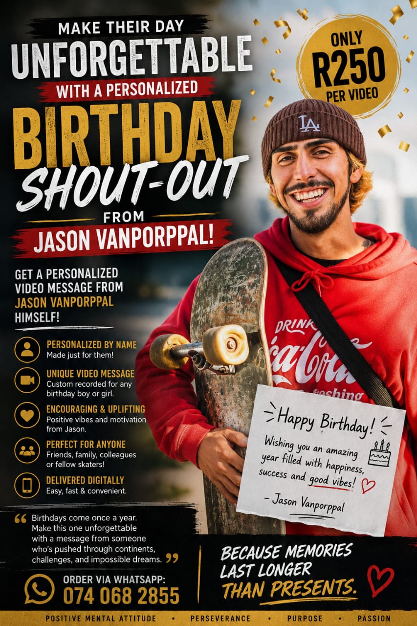 Birthday shout-out from Jason Vanporppal — only R250 per personalized video